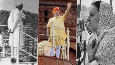 Independence Day 2022: PM Narendra Modi To Hoist Tricolour for The 9th Time; Look Back at All Former Prime Ministers of India Who Hoisted National Flag at Red Fort